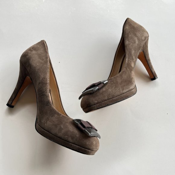 Joan & David Brown Suede Leather‎ Womens Size 5.5M - Picture 3 of 7